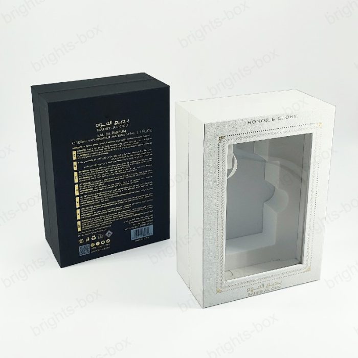 Premium Quality Luxury Rigid Paper Gift Perfume Boxes for Wholesale - Customizable with PVC Window