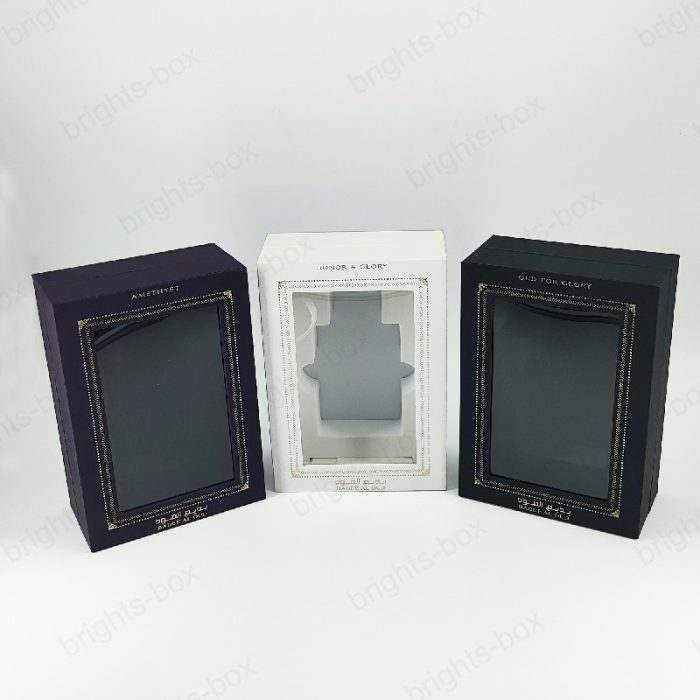 Premium Quality Luxury Rigid Paper Gift Perfume Boxes for Wholesale - Customizable with PVC Window