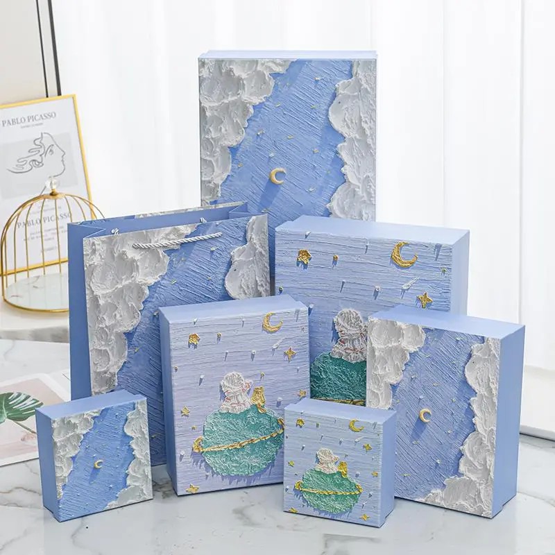 Custom Luxury Oil Painting Makeup Box | Magnetic Rigid Cosmetic Packaging | Wholesale Supplier