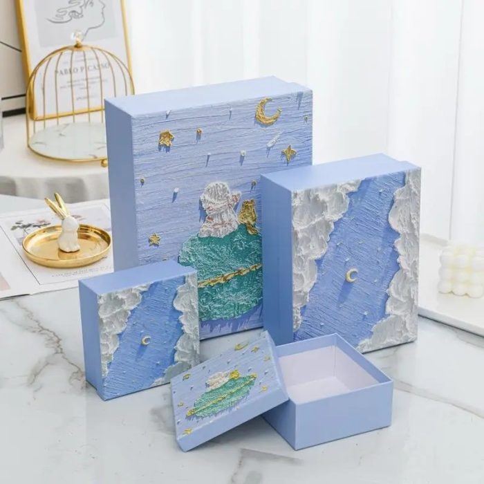 Custom Luxury Oil Painting Makeup Box | Magnetic Rigid Cosmetic Packaging | Wholesale Supplier