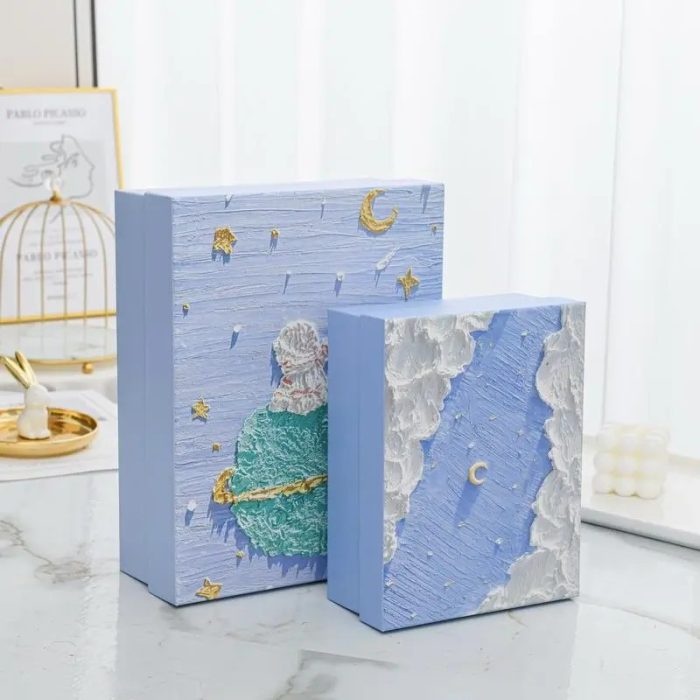 Custom Luxury Oil Painting Makeup Box | Magnetic Rigid Cosmetic Packaging | Wholesale Supplier