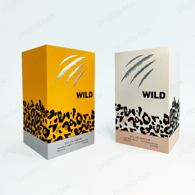 Flocking Rigid box Chinese manufacturer Special Paper Perfume packaging Hot stamping