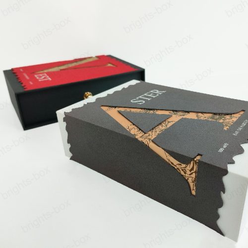 Factory Custom Luxury Gold Foil Logo Perfume Gift Paper Packaging Boxes With Zinc Lock