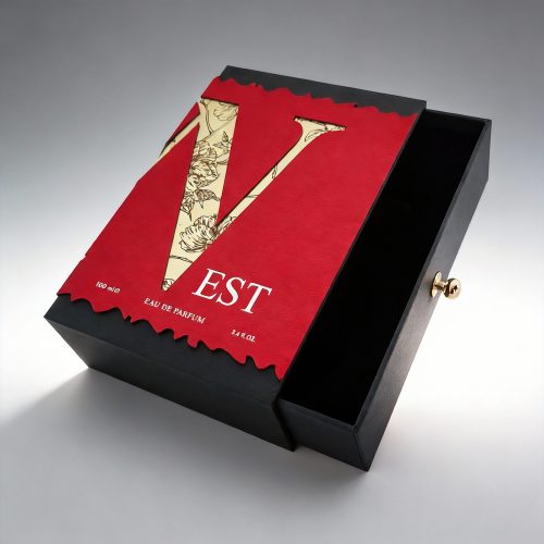 Factory Custom Luxury Gold Foil Logo Perfume Gift Paper Packaging Boxes With Zinc Lock