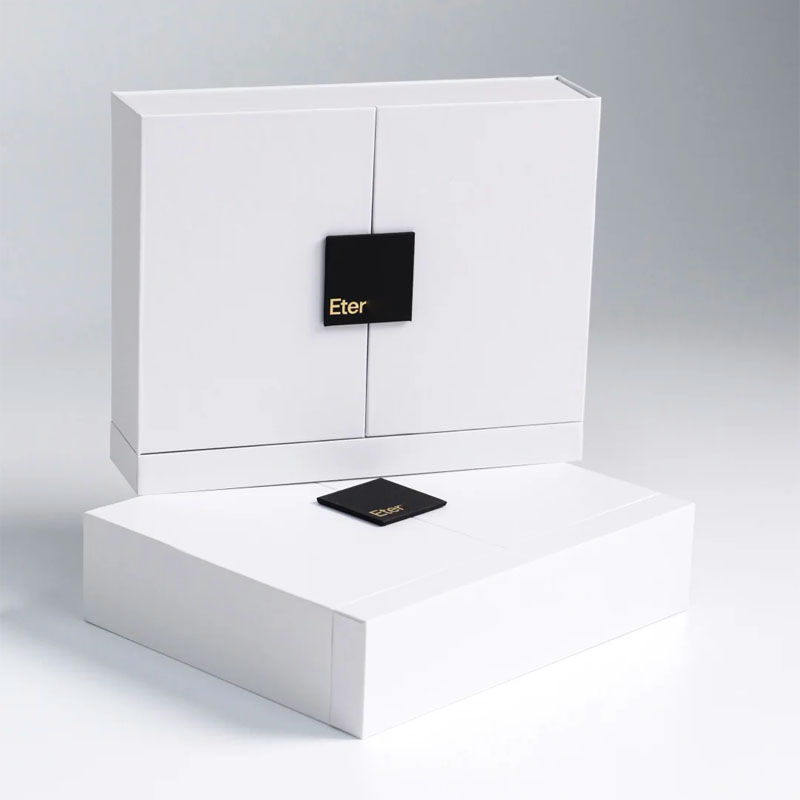 Wholesale Premium White Double Open Magnetic Rigid Gift Box Factory Custom Logo Luxury Cosmetic Jewelry Perfume Paper Packaging Box