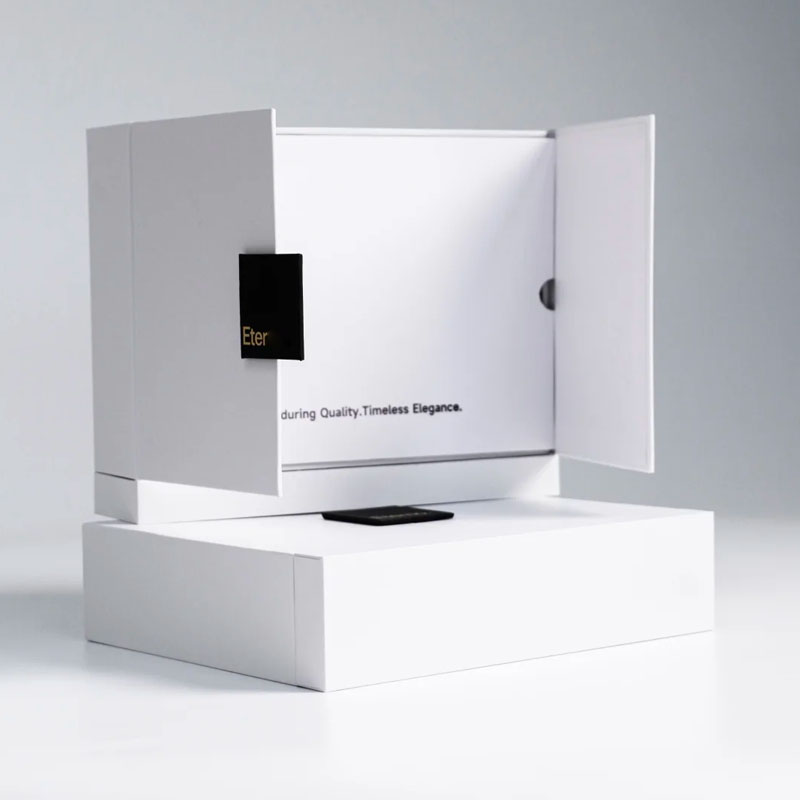 Wholesale Premium White Double Open Magnetic Rigid Gift Box Factory Custom Logo Luxury Cosmetic Jewelry Perfume Paper Packaging Box