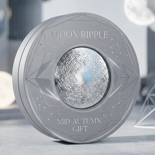 Luxury Round Moon Design Mid-Autumn Festival Gift Box  Premium Rigid Mooncake Packaging with Custom Logo for Holiday Gifting
